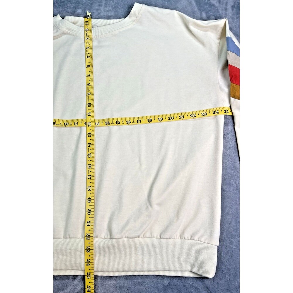 Easel NWOT womens crew neck long sleeve oversized sweatshirt Medium collegiate - Picture 6 of 9